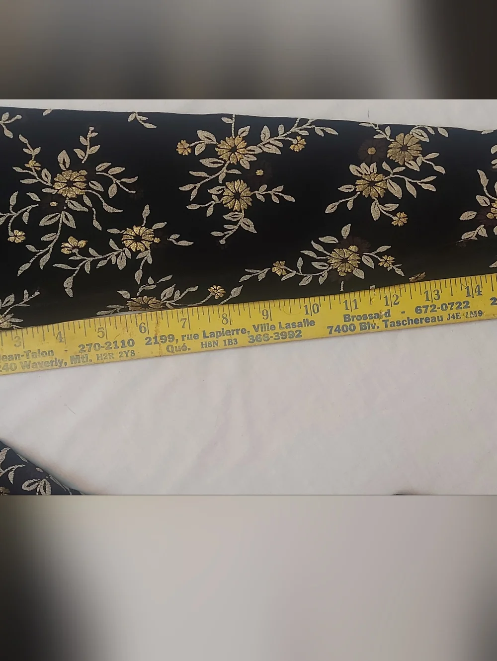 Black Gold Floral Tunic Size 8 — Quiet Luxury / Evening Chic - Picture 13 of 13